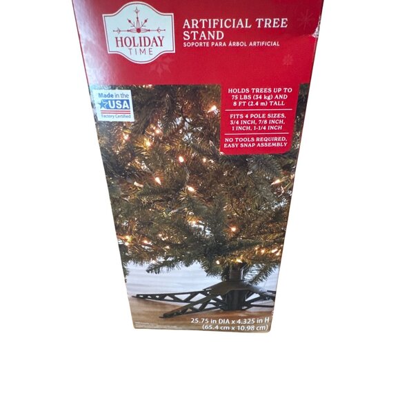 Holiday Time Artificial Tree Stand For Trees Up To 75 Lbs & 8 Ft - Picture 4 of 7
